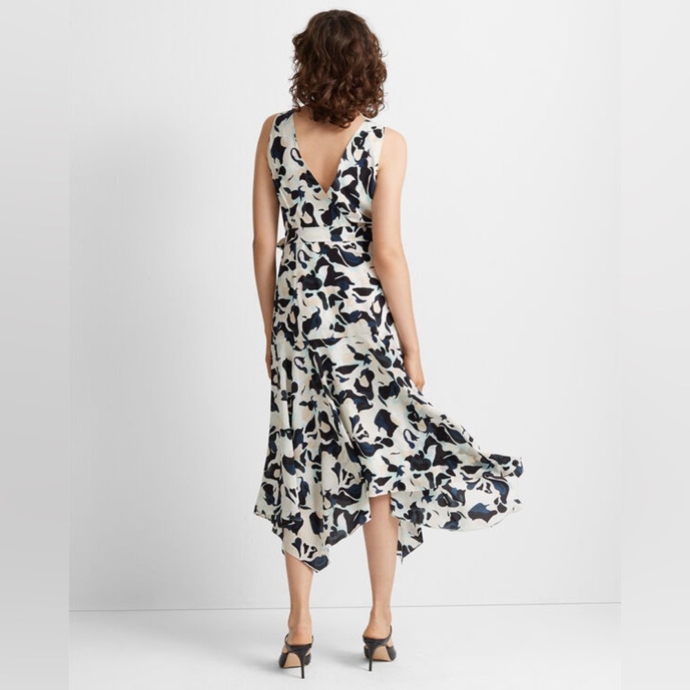 NWT Club Monaco Silk Faux Wrap Tank Dress - Picture 3 of 7